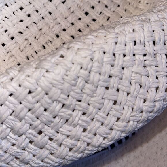 NWT INC International concepts white open braid fedora hat - Picture 4 of 10